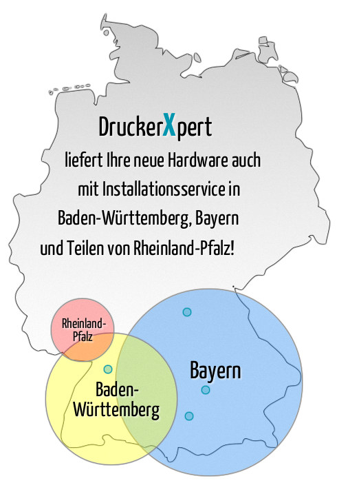 Drucker, Kopierer, Multifunktionsdrucker und Plotter regional in Baden-Württemberg bei druckerxpert.de günstig kaufen.